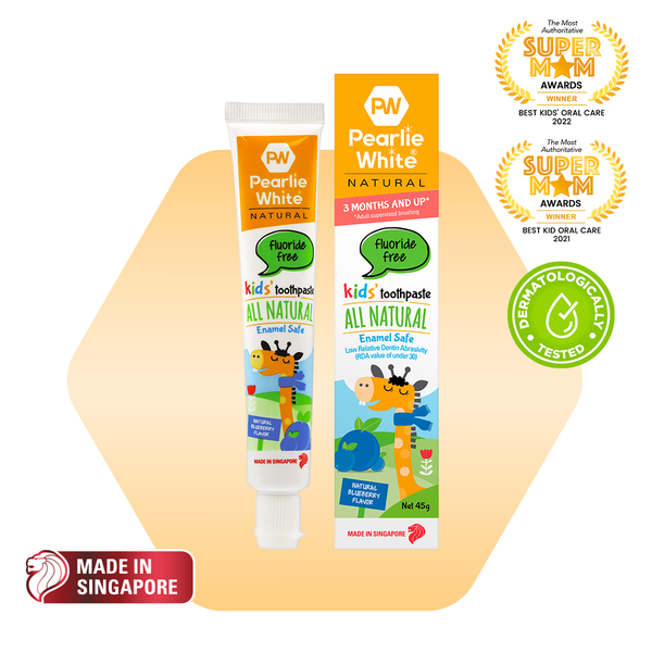 All Natural Enamel Safe Kids Toothpaste (Blueberry) 45g